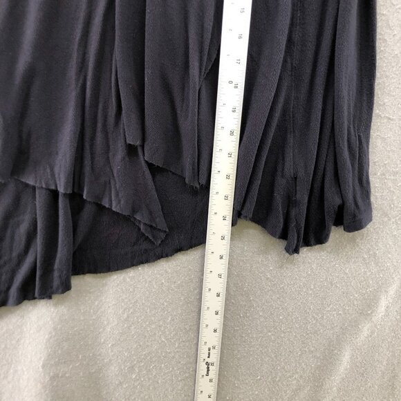 Free People Mock Neck Tunic Top XS Relaxed Jersey Knit Cut Out Asymmetric - Picture 11 of 11